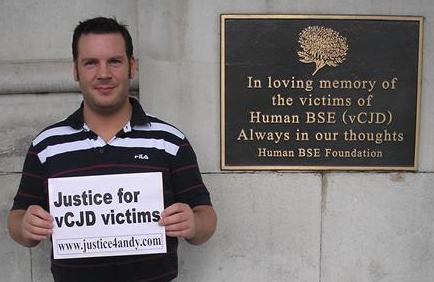 Andrew March at the vCJD Memorial