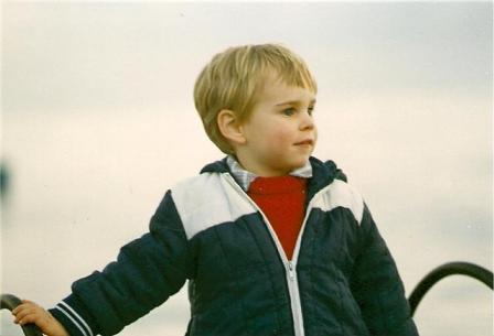 Andrew on a boat