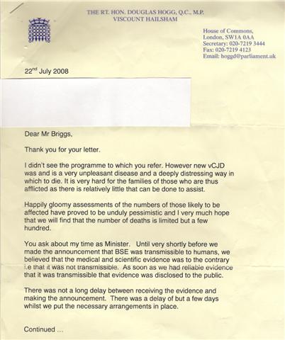 Letter to Mr Briggs pg1