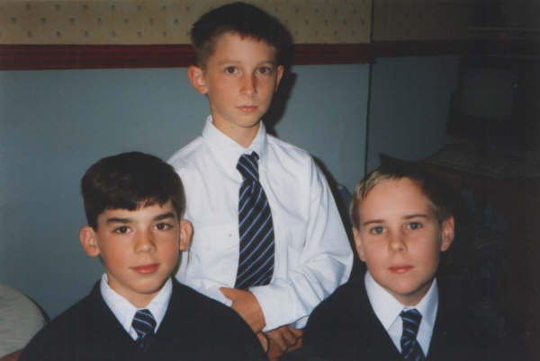 Luke, David and Andrew - first day at Secondary school