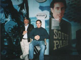 Andy with his hero Steven Spielberg at Madame Tussauds, New York December 2003