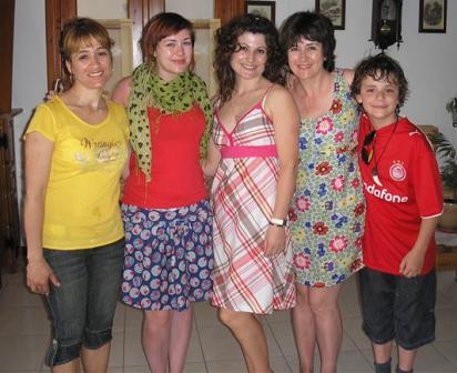 Emma and Christine in Skiathos